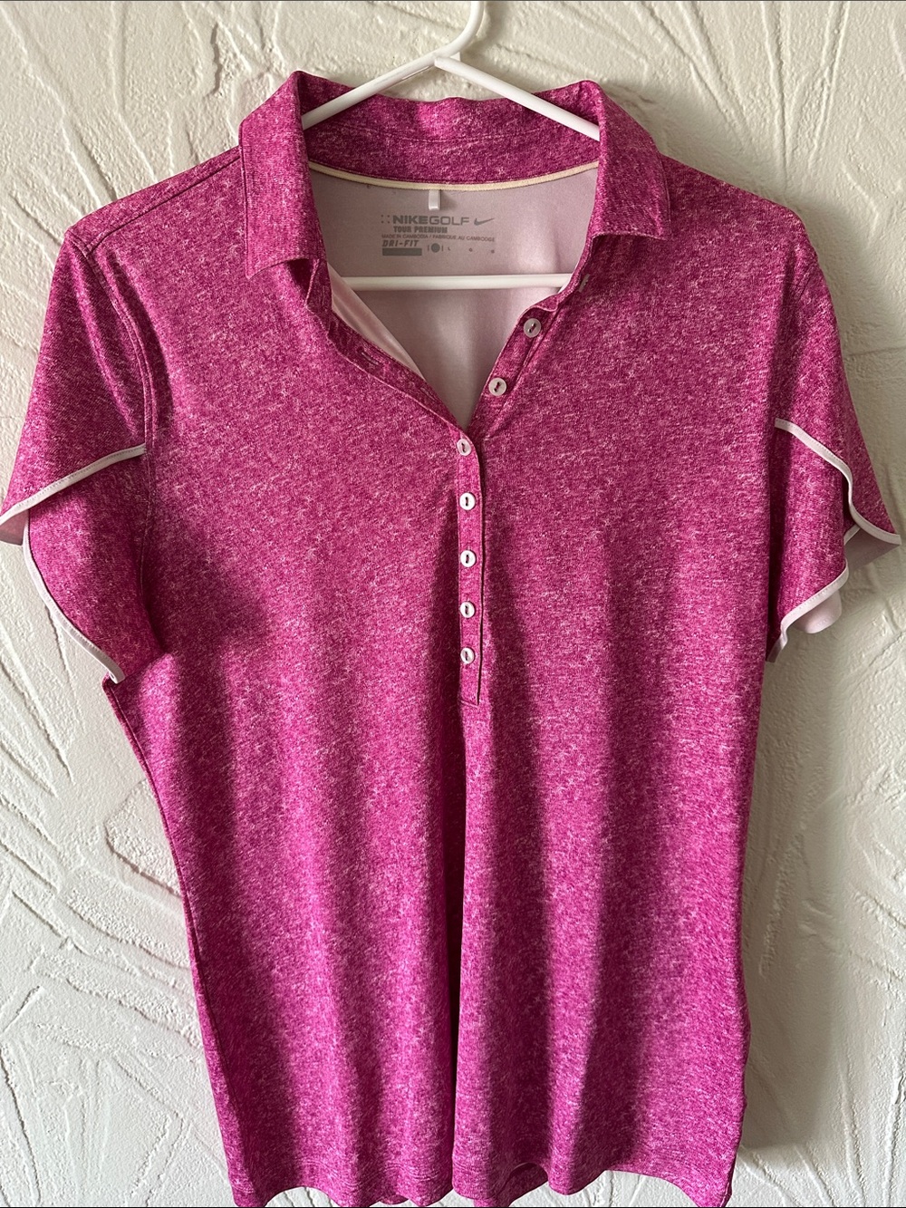 Nike Pink Heather Performance Polo